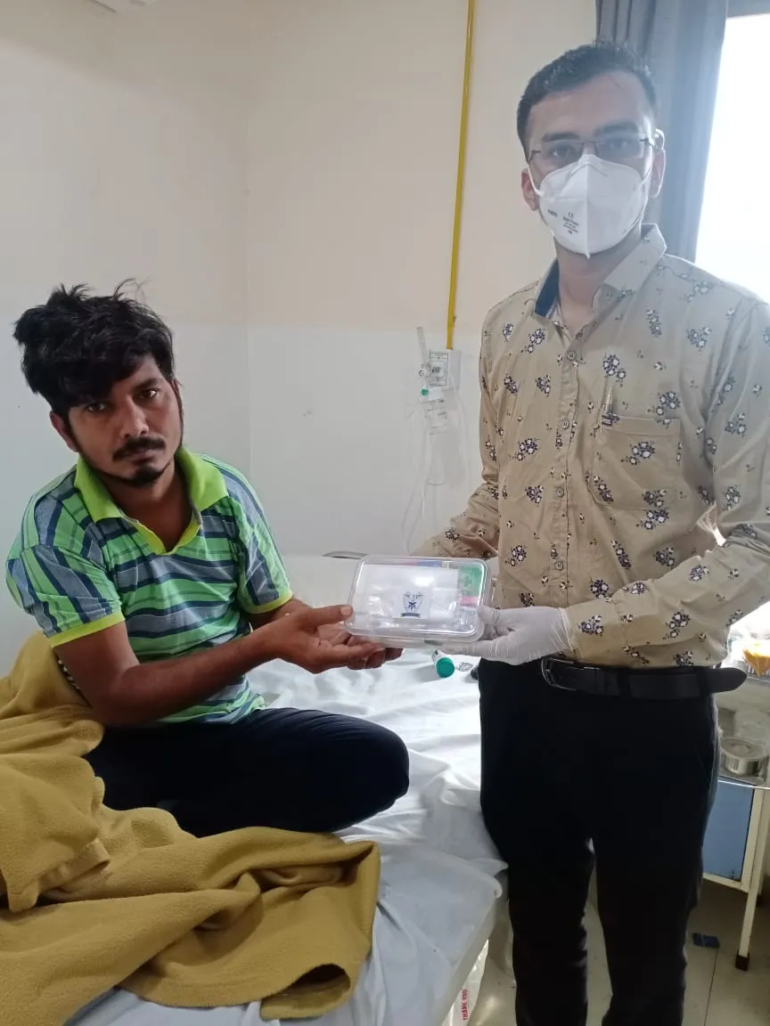 Exemed team member at a community medical camp