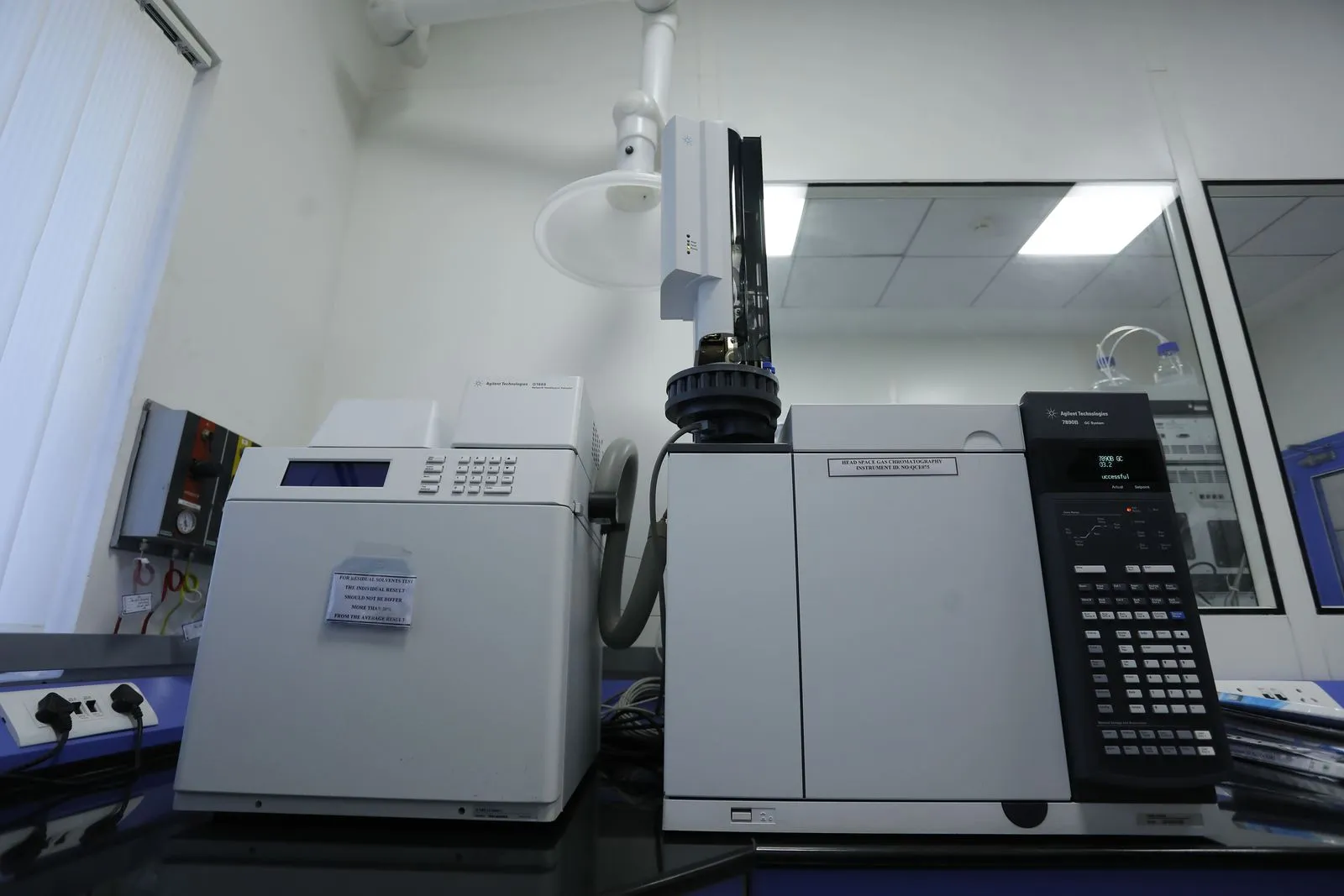 Analytical instruments and a workstation in the Exemed laboratory