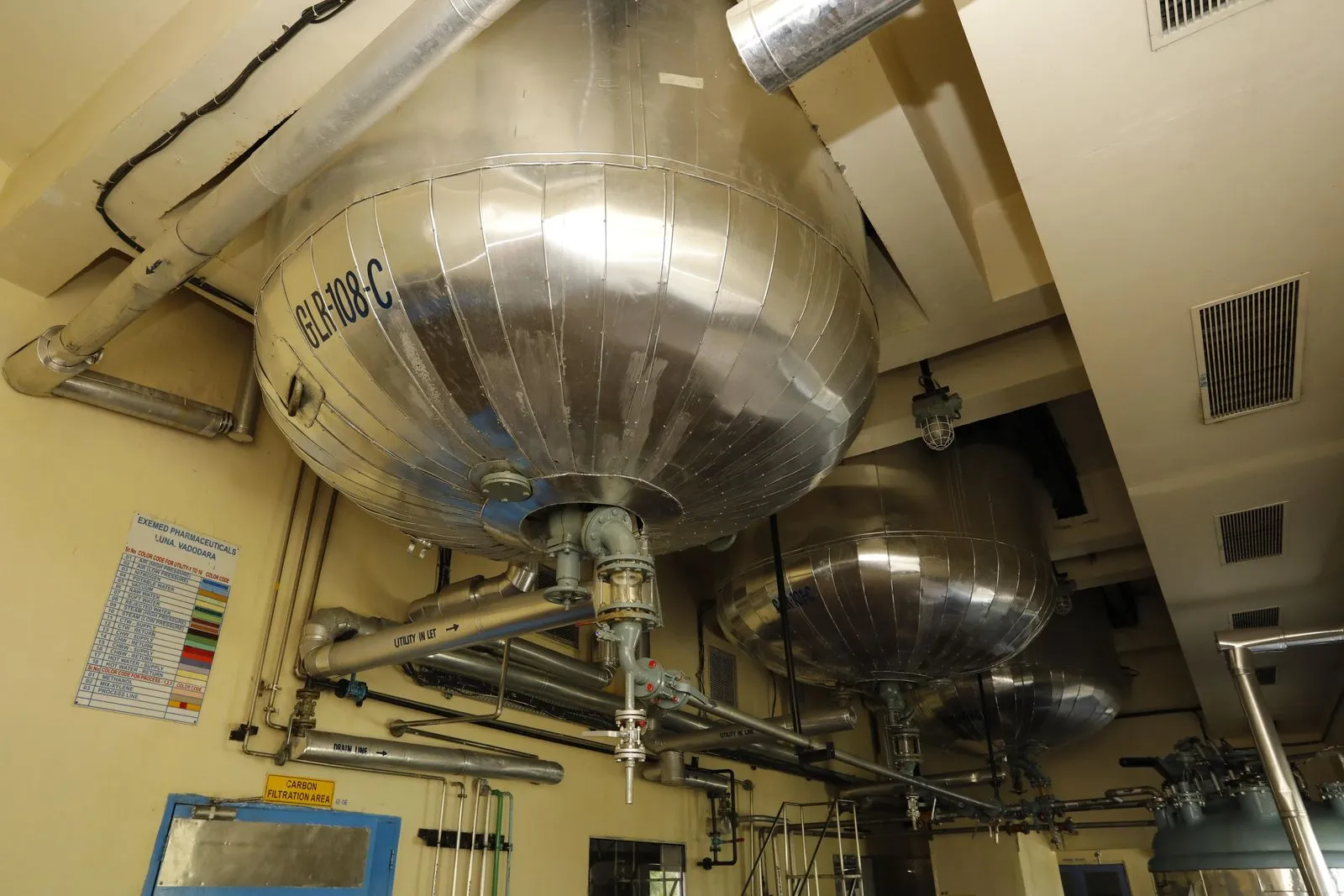 The shell of a large process vessel