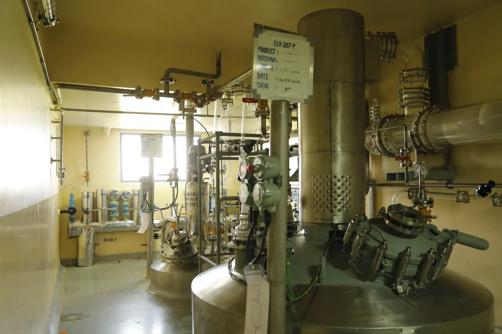 Pipework and instrumentation in the Exemed plant